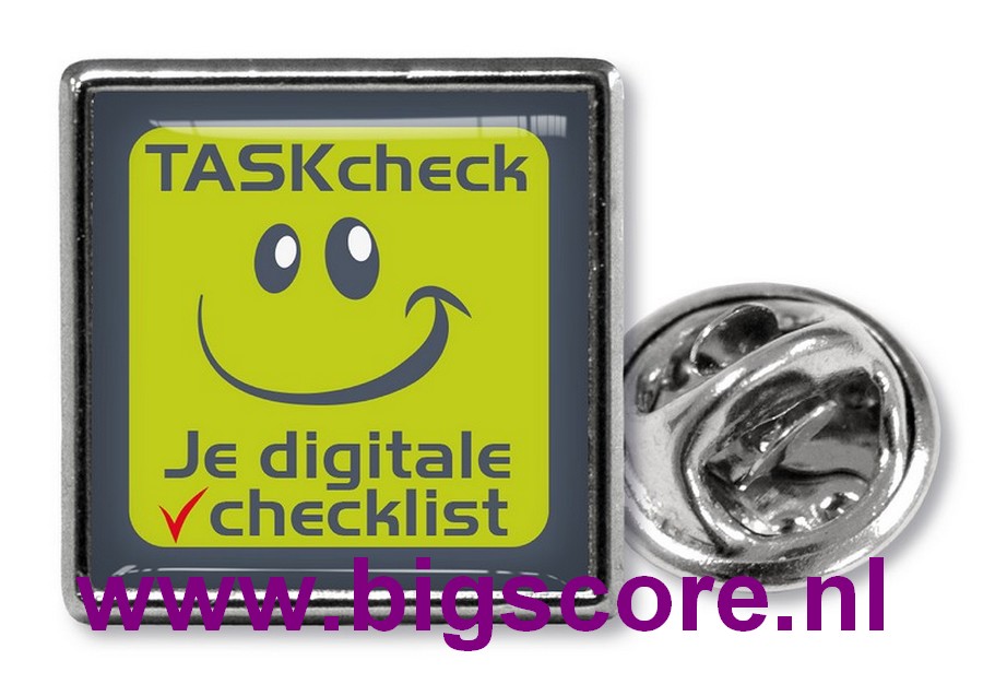 Doming pin vierkant K3090 compleet met uw ontwerp